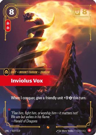 Inviolus Vox (027/219) - UNL - Epic - Foil