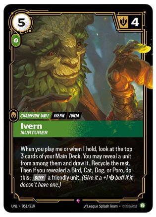 Ivern - Nurturer (051/219) - UNL - Rare - Foil