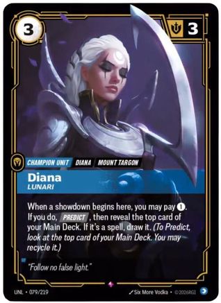 Diana - Lunari (079/219) - UNL - Rare - Foil