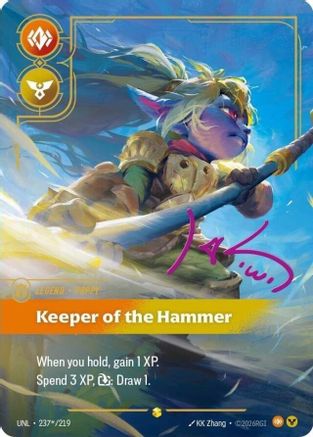 Poppy - Keeper of the Hammer (Signature) (237*/219) - UNL - Showcase - Foil