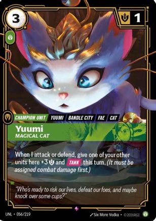 Yuumi - Magical Cat (056/219) - UNL - Rare - Foil