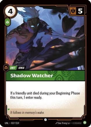 Shadow Watcher (037/219) - UNL - Common - Foil