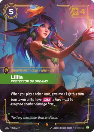 Lillia - Protector of Dreams (058/219) - UNL - Epic - Foil