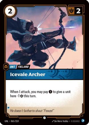 Icevale Archer (065/219) - UNL - Common - Foil