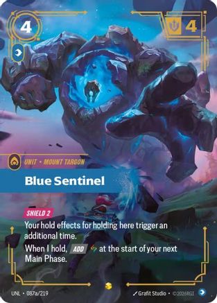 Blue Sentinel (Alternate Art) (087a/219) - UNL - Showcase - Foil