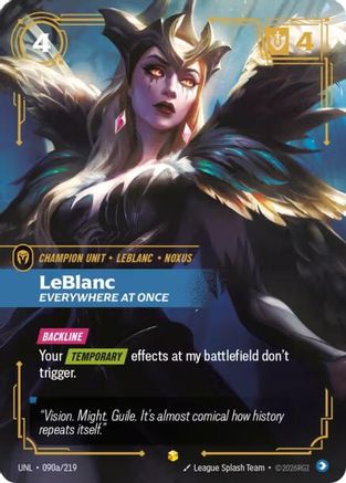 LeBlanc - Everywhere At Once (Alternate Art) (090a/219) - UNL - Showcase - Foil