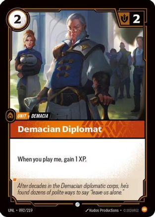 Demacian Diplomat (092/219) - UNL - Common - Foil