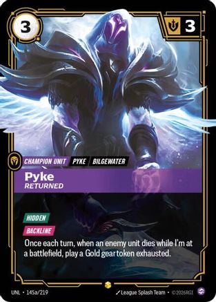 Pyke - Returned (Alternate Art) (145a/219) - UNL - Showcase - Foil