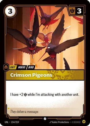 Crimson Pigeons (154/219) - UNL - Common - Foil