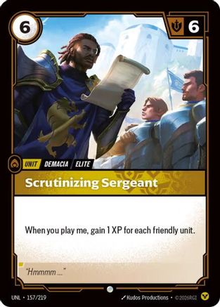 Scrutinizing Sergeant (157/219) - UNL - Common
