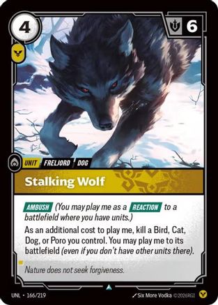 Stalking Wolf (166/219) - UNL - Uncommon - Foil