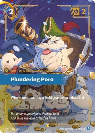 Plundering Poro (Overnumbered) (222/219) - UNL - Showcase - Foil