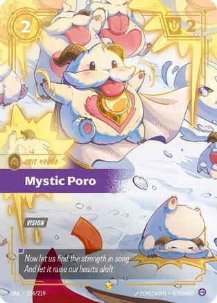 Mystic Poro (Overnumbered) (224/219) - UNL - Showcase - Foil