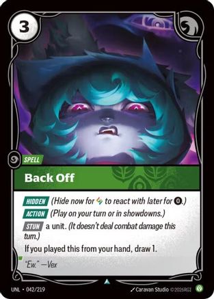 Back Off (042/219) - UNL - Uncommon - Foil