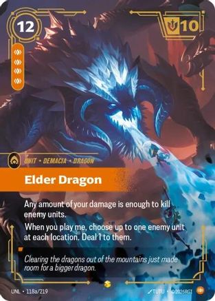 Elder Dragon (Alternate Art) (118a/219) - UNL - Showcase - Foil