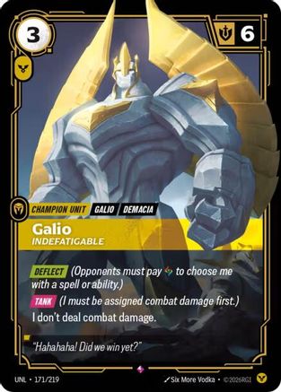 Galio - Indefatigable (171/219) - UNL - Rare - Foil