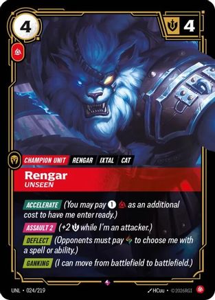 Rengar - Unseen (024/219) - UNL - Rare - Foil