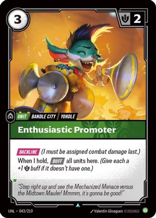 Enthusiastic Promoter (043/219) - UNL - Uncommon