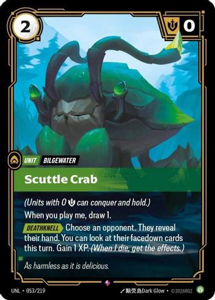 Scuttle Crab (053/219) - UNL - Rare - Foil