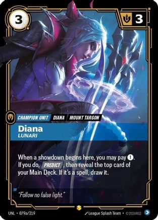 Diana - Lunari (Alternate Art) (079a/219) - UNL - Showcase - Foil