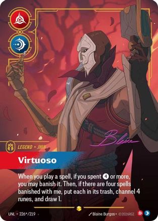 Jhin - Virtuoso (Signature) (226*/219) - UNL - Showcase - Foil