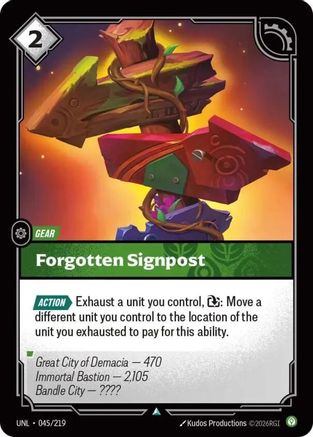Forgotten Signpost (045/219) - UNL - Common