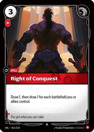 Right of Conquest (015/219) - UNL - Uncommon - Foil