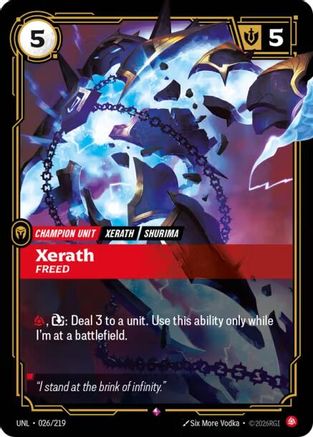 Xerath - Freed (026/219) - UNL - Rare - Foil