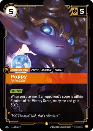 Poppy - Paragon (Alternate Art) (116a/219) - UNL - Showcase - Foil
