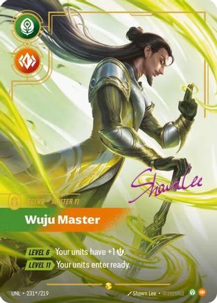 Master Yi - Wuju Master (Signature) (231*/219) - UNL - Showcase - Foil