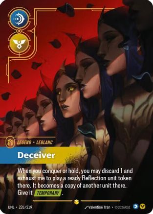 LeBlanc - Deceiver (Overnumbered) (235/219) - UNL - Showcase - Foil