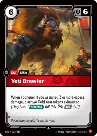 Yeti Brawler (018/219) - UNL - Uncommon