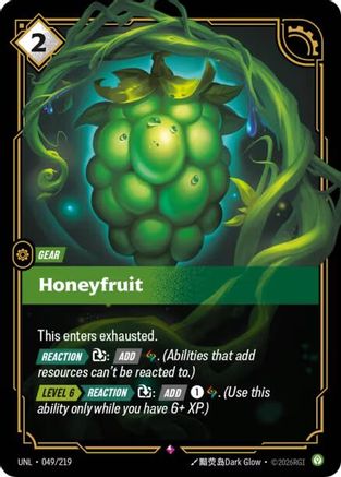 Honeyfruit (049/219) - UNL - Rare - Foil