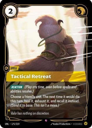 Tactical Retreat (175/219) - UNL - Rare - Foil