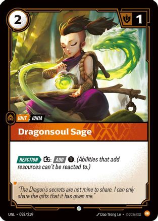 Dragonsoul Sage (093/219) - UNL - Common - Foil