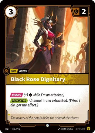 Black Rose Dignitary (152/219) - UNL - Common - Foil