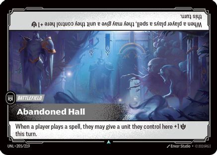 Abandoned Hall (205/219) - UNL - Uncommon - Foil