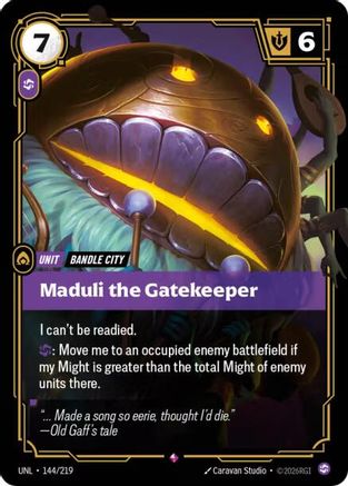 Maduli the Gatekeeper (144/219) - UNL - Rare - Foil