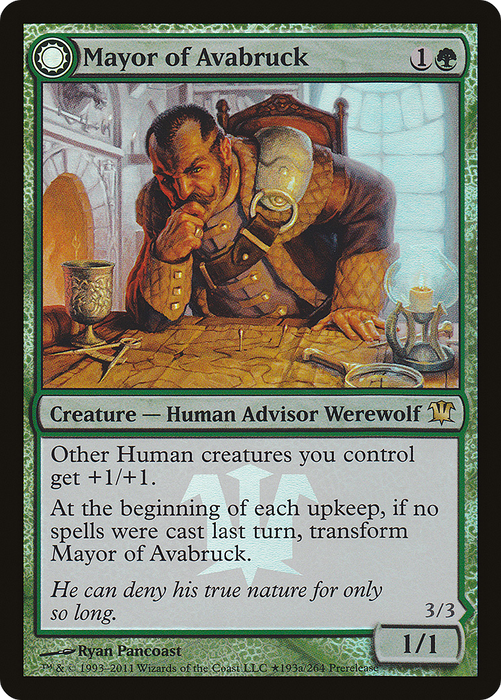 Mayor of Avabruck // Howlpack Alpha (PRE-193★) - rare: (Double Faced Transform) - Foil