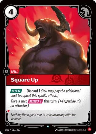 Square Up (017/219) - UNL - Uncommon - Foil