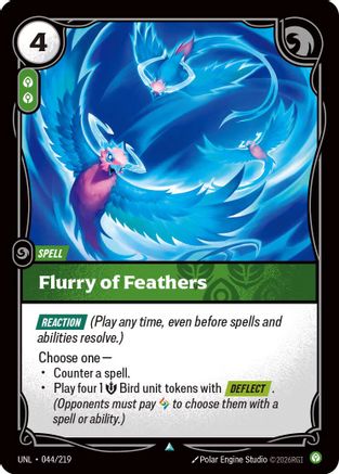 Flurry of Feathers (044/219) - UNL - Uncommon - Foil