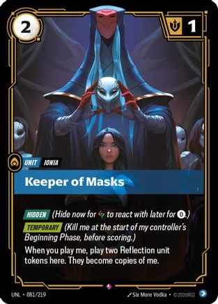 Keeper of Masks (081/219) - UNL - Rare - Foil