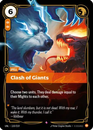 Clash of Giants (110/219) - UNL - Rare - Foil