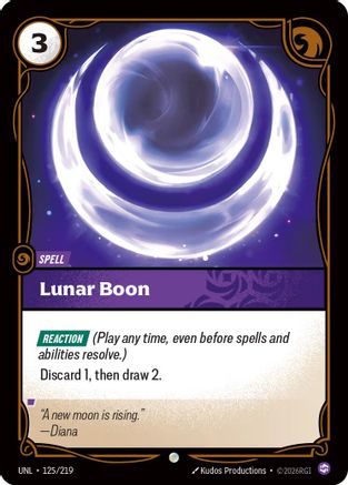 Lunar Boon (125/219) - UNL - Common - Foil