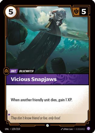 Vicious Snapjaws (129/219) - UNL - Common - Foil