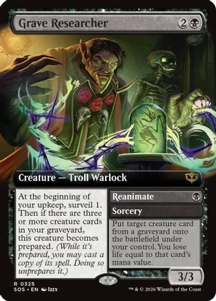 Grave Researcher (Extended Art) (SOS-325) - rare