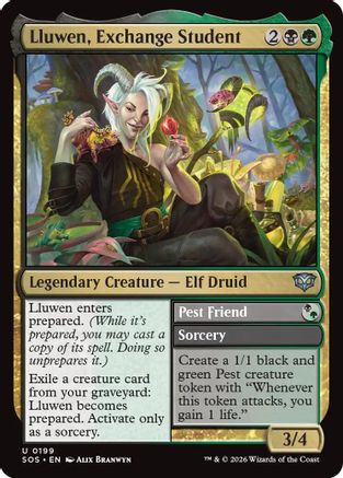 Lluwen, Exchange Student (SOS-199) - uncommon - Foil
