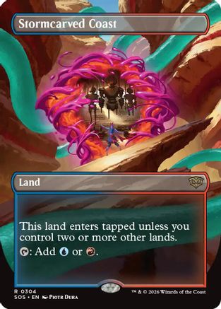 Stormcarved Coast (Borderless) (SOS-304) - rare - Foil