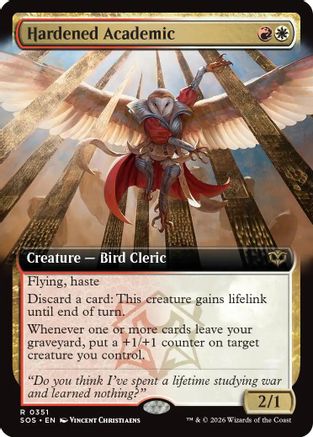 Hardened Academic (Extended Art) (SOS-351) - rare - Foil