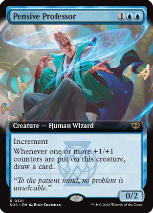Pensive Professor (Extended Art) (SOS-321) - rare - Foil